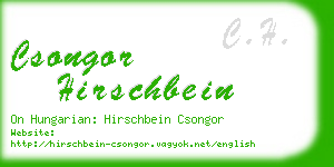 csongor hirschbein business card